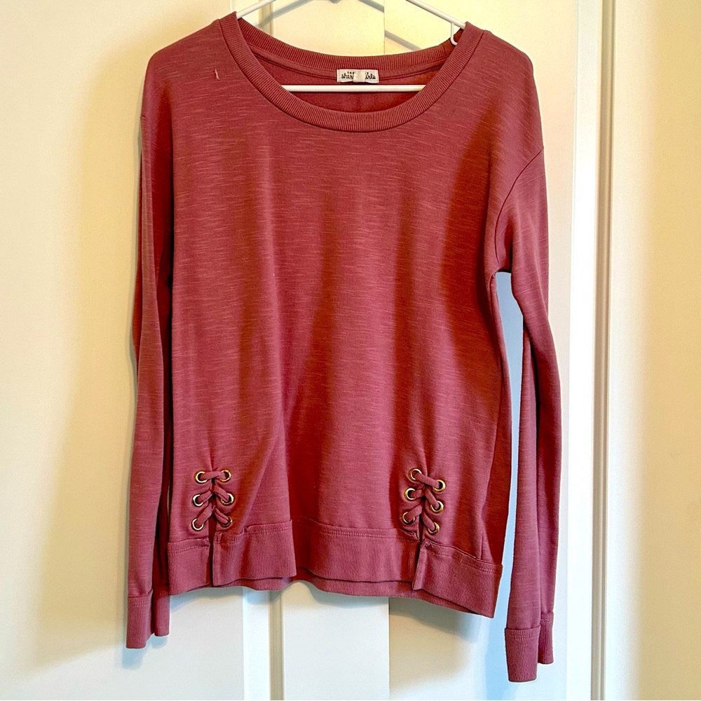 ten sixty- Sherman Girls, Mauve Sweatshirt with tie detail. XL